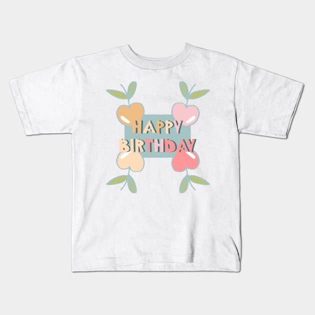 Happy Birthday Apple Kids T-Shirt by artverich